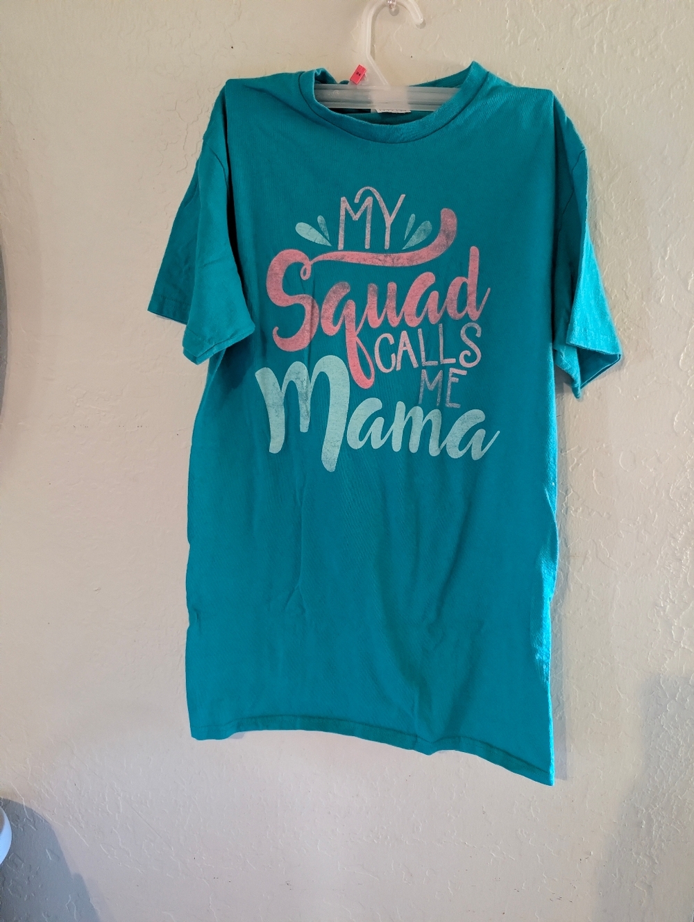 Teal Graphic Tee "My Squad Calls Me Mama"
